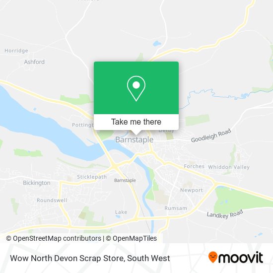 Wow North Devon Scrap Store map