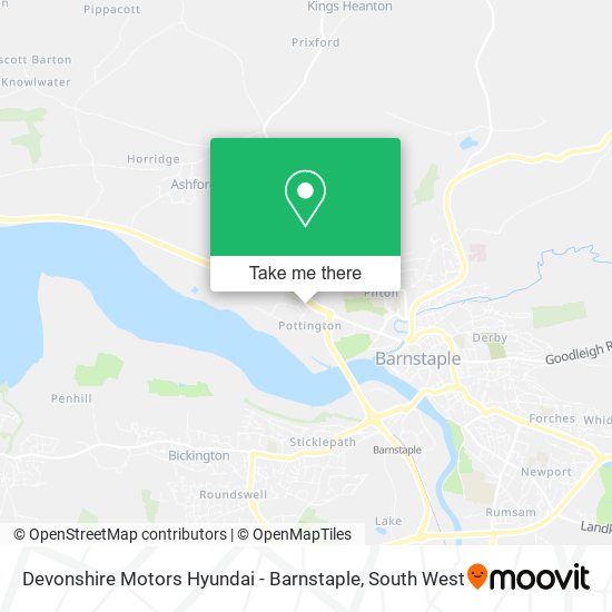 Devonshire Motors Hyundai - Barnstaple map