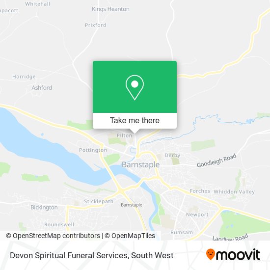 Devon Spiritual Funeral Services map