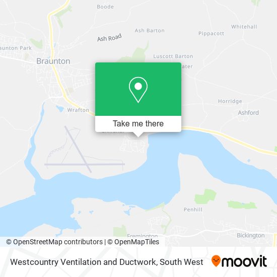 Westcountry Ventilation and Ductwork map