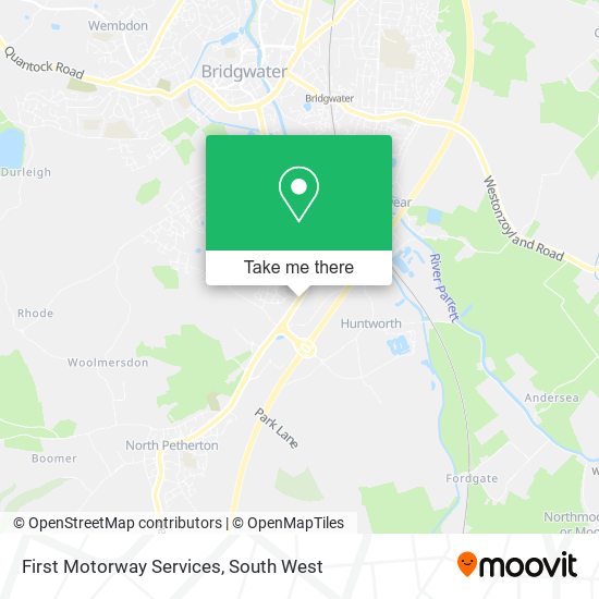 First Motorway Services map