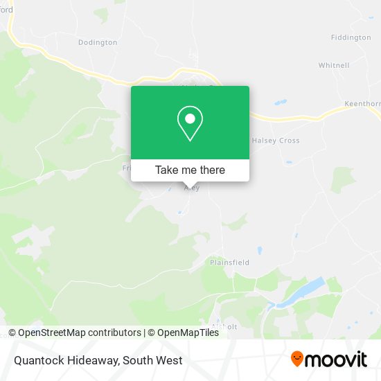 Quantock Hideaway map