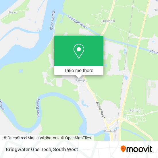 Bridgwater Gas Tech map