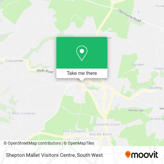 Shepton Mallet Visitors Centre map