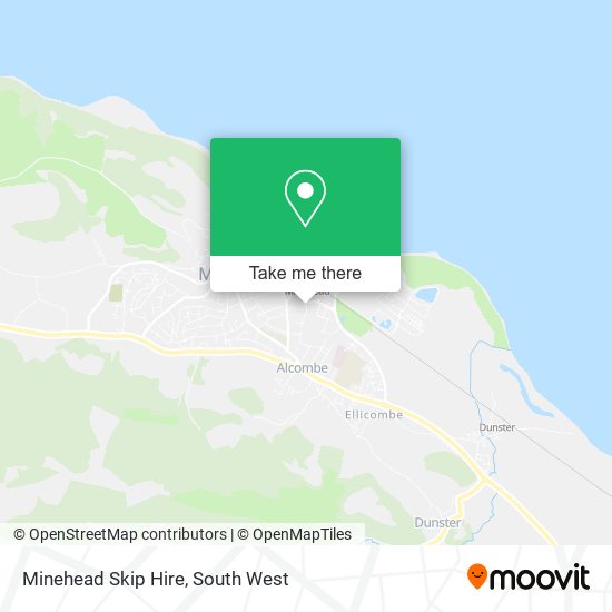 Minehead Skip Hire map