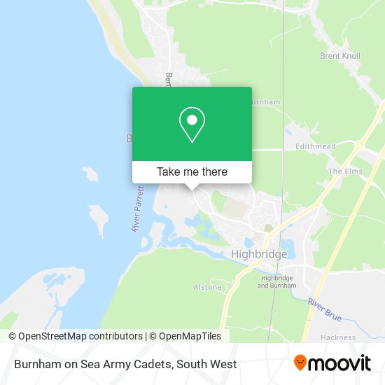 Burnham on Sea Army Cadets map