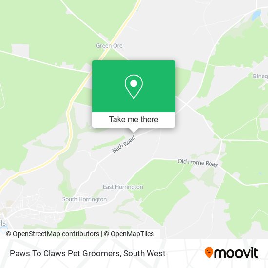 Paws To Claws Pet Groomers map