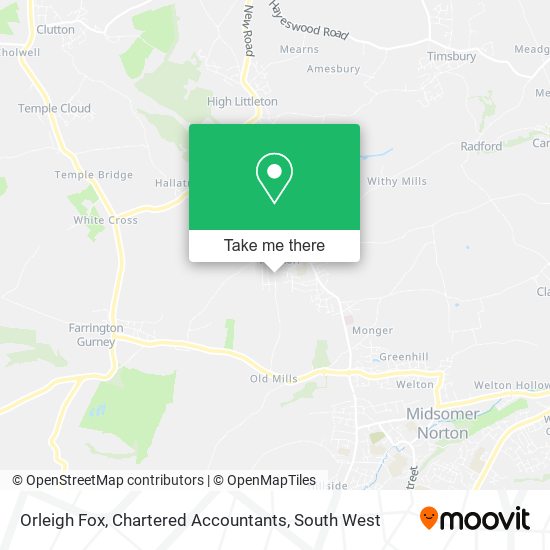 Orleigh Fox, Chartered Accountants map