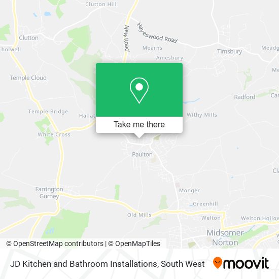 JD Kitchen and Bathroom Installations map