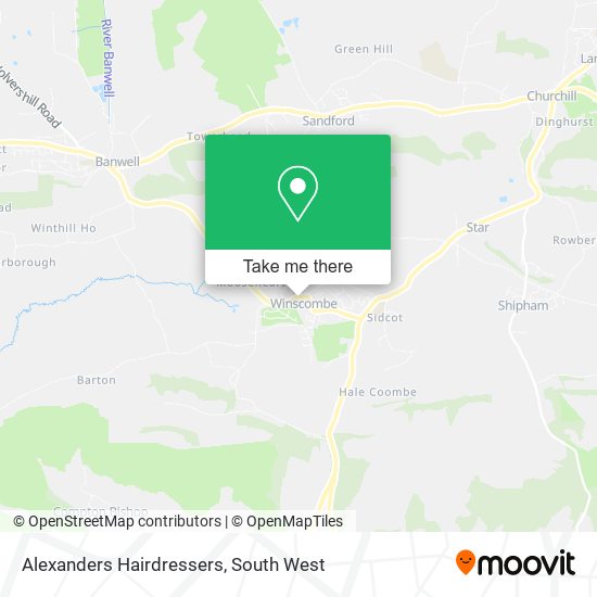 Alexanders Hairdressers map