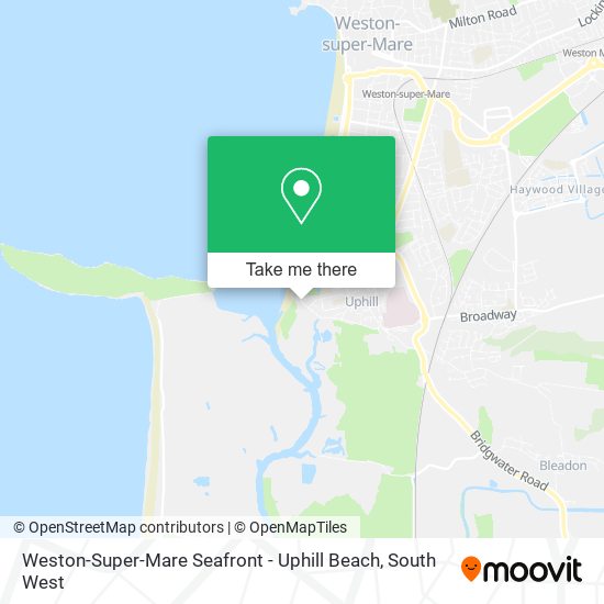 Weston-Super-Mare Seafront - Uphill Beach map