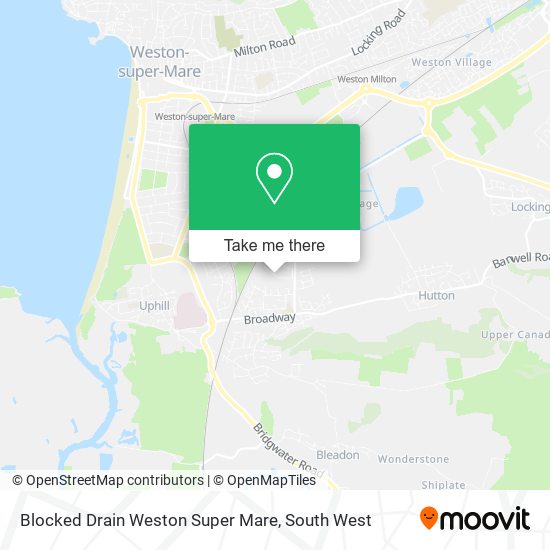 Blocked Drain Weston Super Mare map