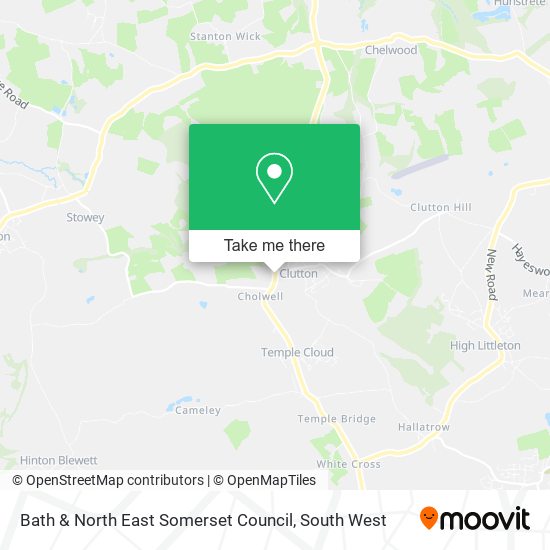 Bath & North East Somerset Council map