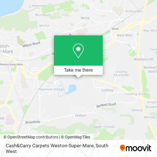 Cash&Carry Carpets Weston-Super-Mare map