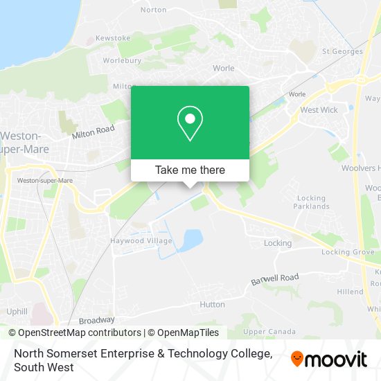 North Somerset Enterprise & Technology College map