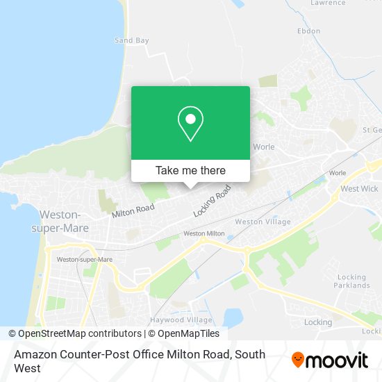Amazon Counter-Post Office Milton Road map