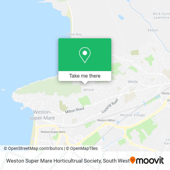 Weston Super Mare Horticultrual Society map