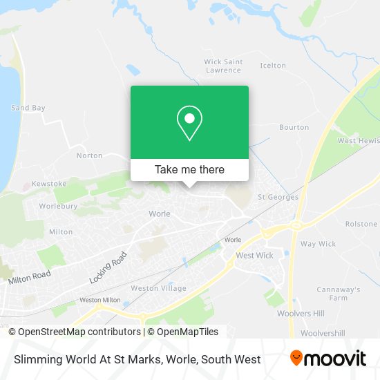 Slimming World At St Marks, Worle map