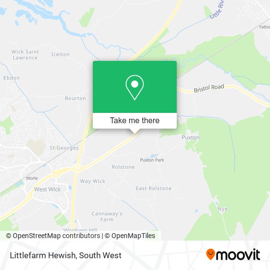 Littlefarm Hewish map