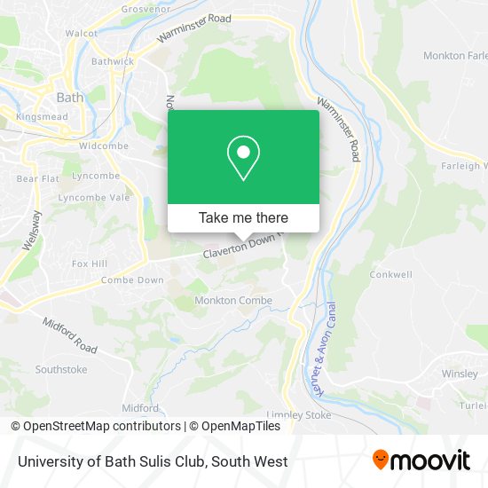 University of Bath Sulis Club map