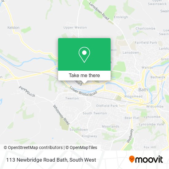 113 Newbridge Road Bath map