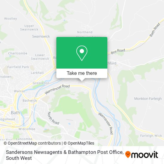 Sandersons Newsagents & Bathampton Post Office map