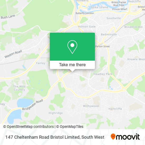 147 Cheltenham Road Bristol Limited map
