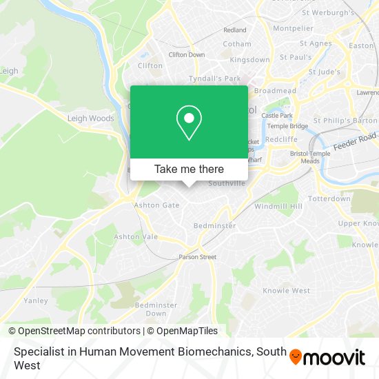 Specialist in Human Movement Biomechanics map