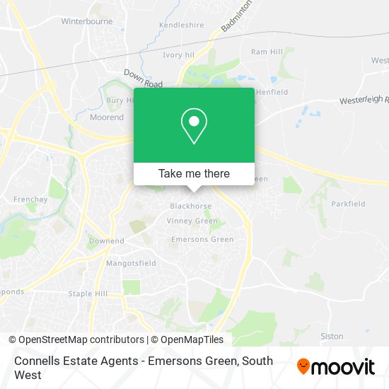 Connells Estate Agents - Emersons Green map