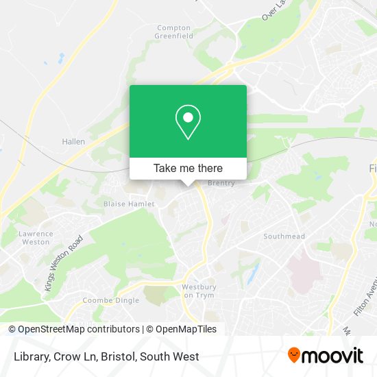 Library, Crow Ln, Bristol map