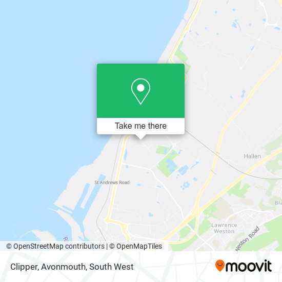 Clipper, Avonmouth map