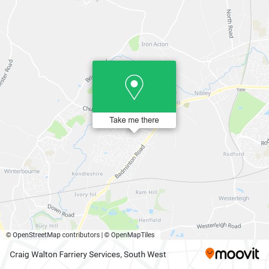 Craig Walton Farriery Services map