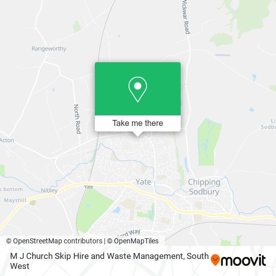 M J Church Skip Hire and Waste Management map