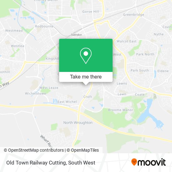 Old Town Railway Cutting map