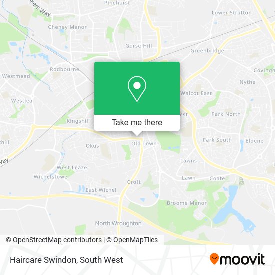 Haircare Swindon map