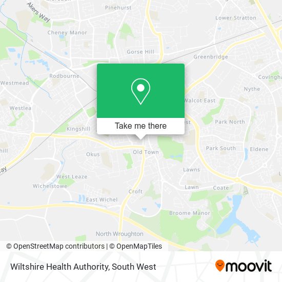 Wiltshire Health Authority map