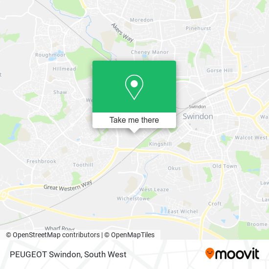 PEUGEOT Swindon map