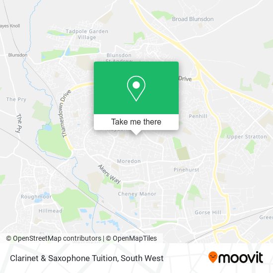 Clarinet & Saxophone Tuition map