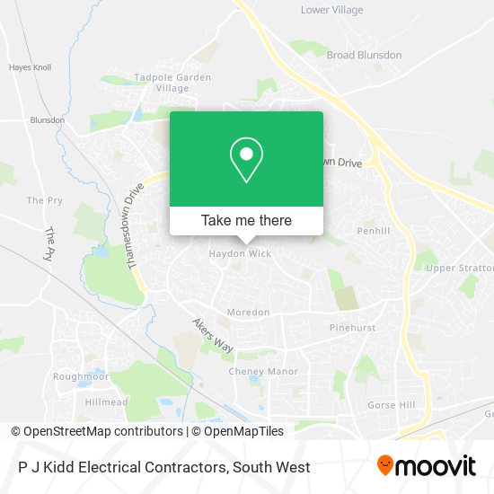 P J Kidd Electrical Contractors map