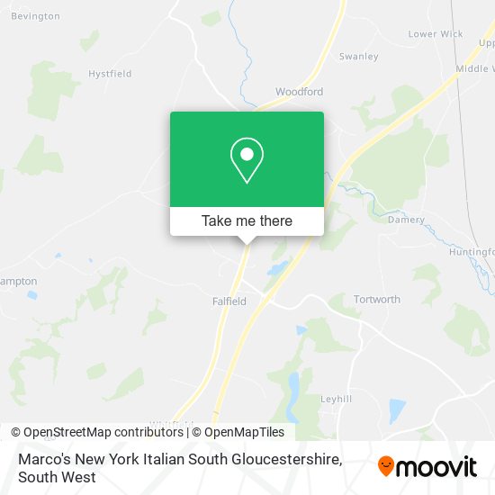 Marco's New York Italian South Gloucestershire map