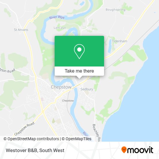 Westover B&B map
