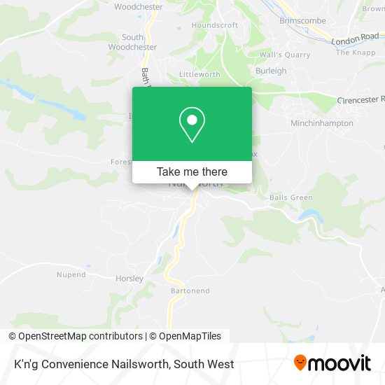 K'n'g Convenience Nailsworth map