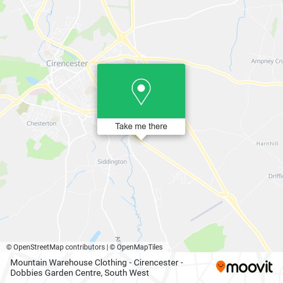 Mountain Warehouse Clothing - Cirencester - Dobbies Garden Centre map