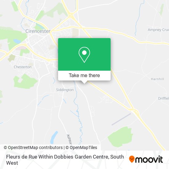 Fleurs de Rue Within Dobbies Garden Centre map
