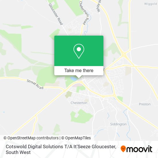 Cotswold Digital Solutions T / A It'Seeze Gloucester map