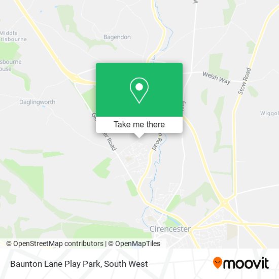Baunton Lane Play Park map