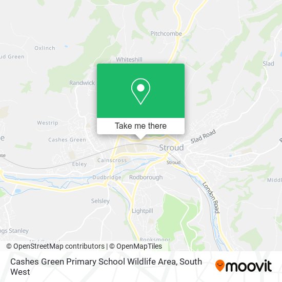 Cashes Green Primary School Wildlife Area map