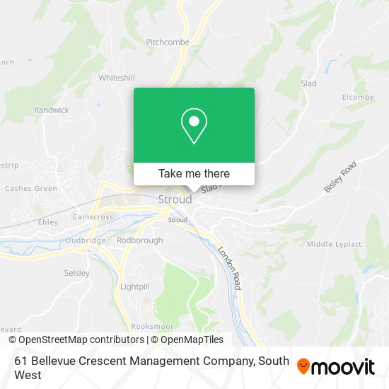 61 Bellevue Crescent Management Company map