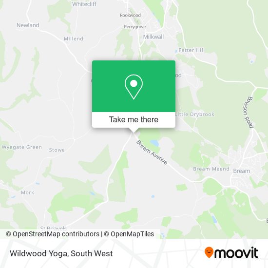 Wildwood Yoga map