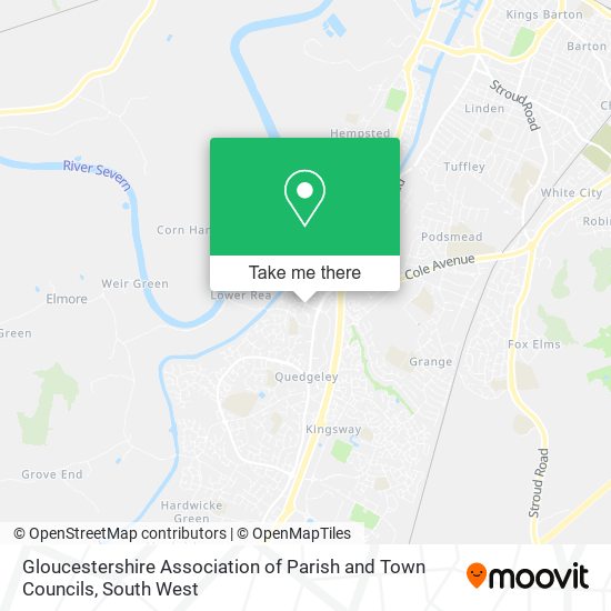 Gloucestershire Association of Parish and Town Councils map